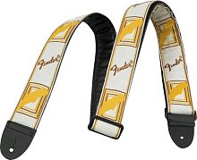 FENDER 2` MONOGRAMMED WHITE/BROWN/YELLOW STRAP