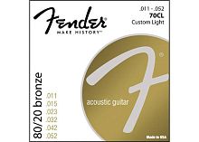 FENDER STRINGS NEW ACOUSTIC 70CL 80/20 BRONZE 11-52